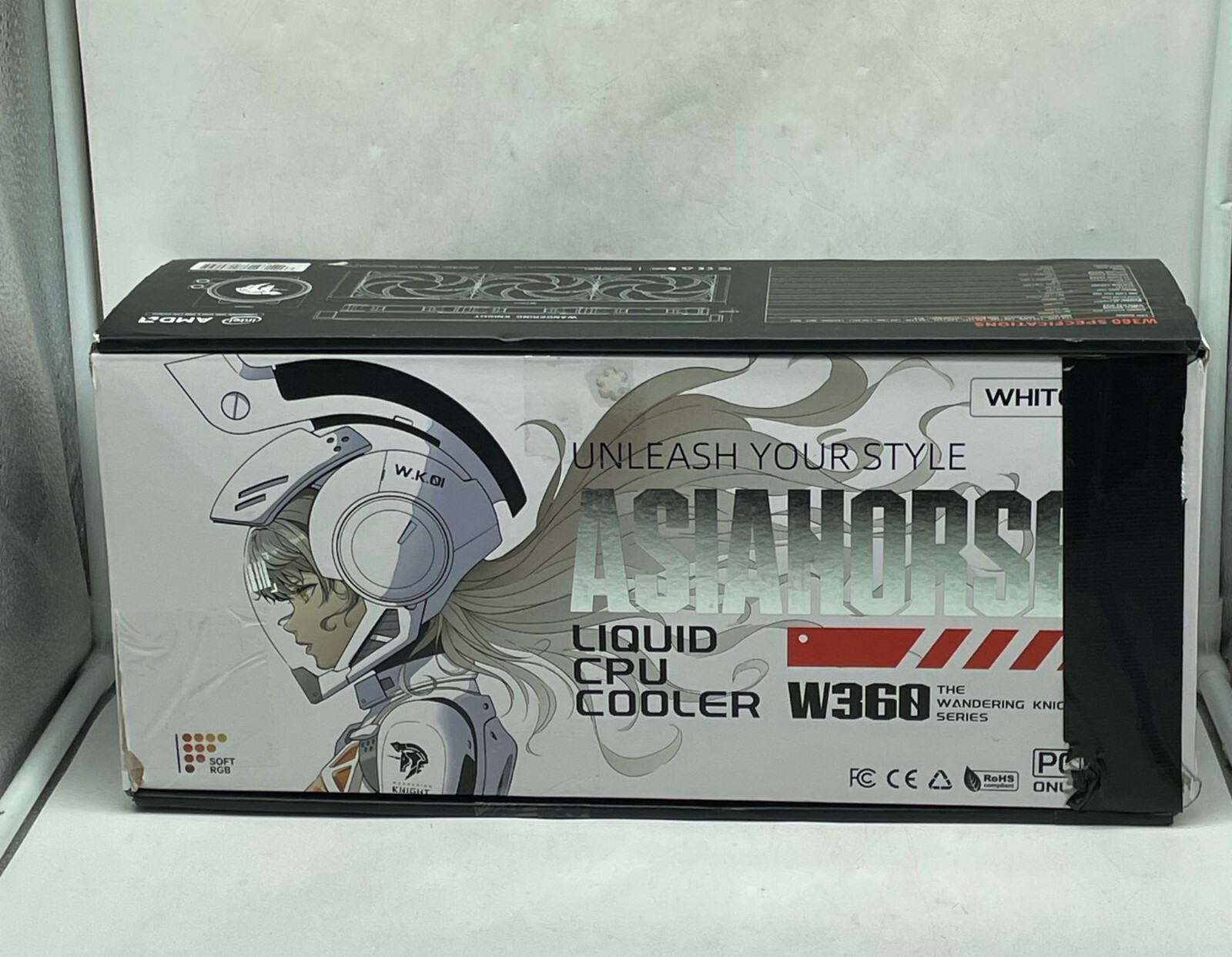 AsiaHorse Wandering Knight 360mm ARGB AIO (White) - $54.99