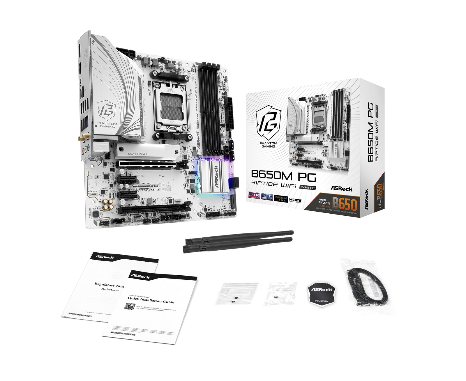 ASRock B650M PG Riptide Motherboard - $126.49