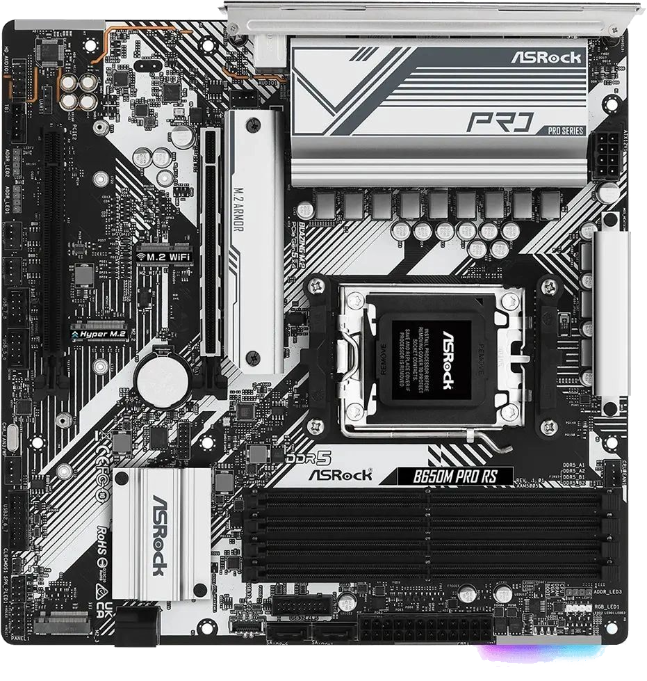 ASRock B650M PRO RS Micro ATX Motherboard - $90