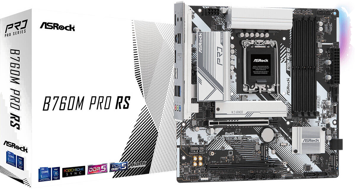 ASRock B760M Pro RS DDR5 Motherboard - $34.48
