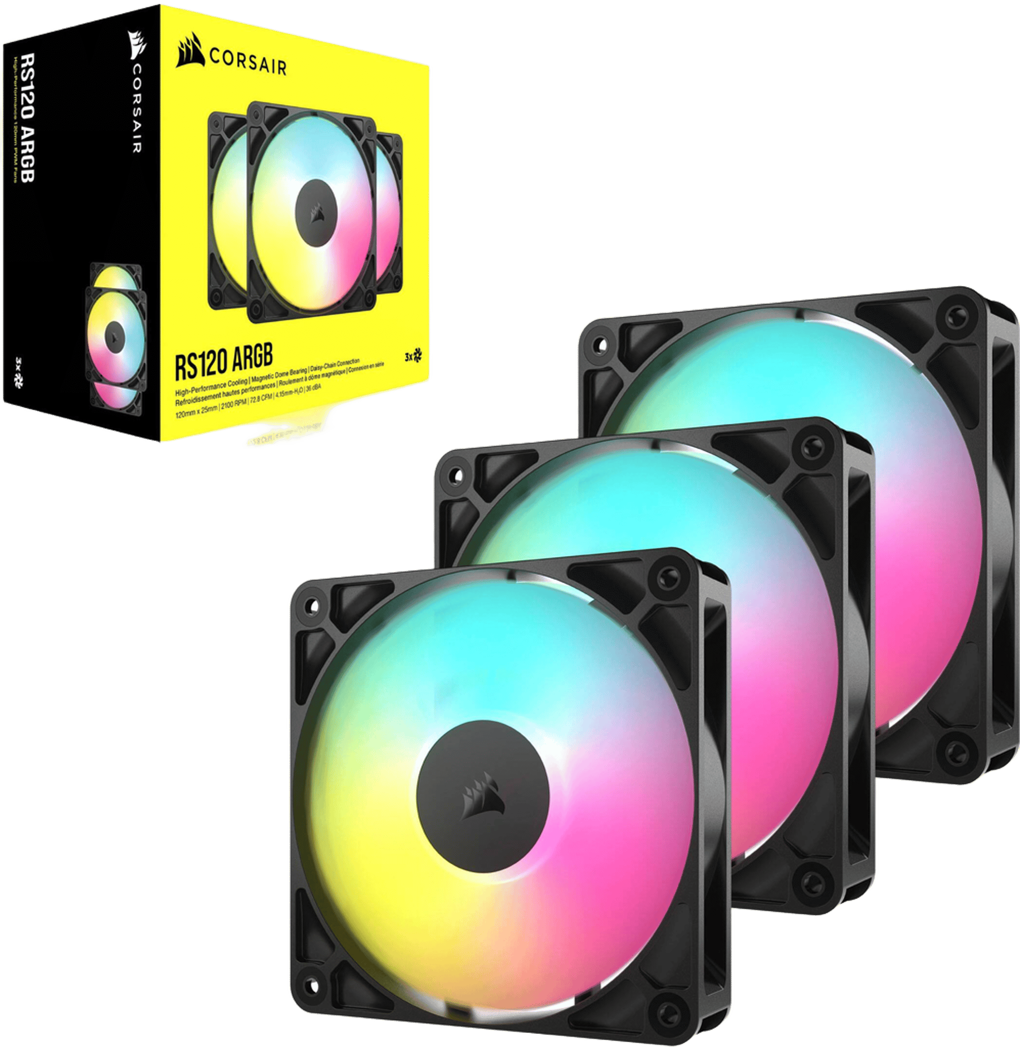 CORSAIR RS120 120mm ARGB PWM Fans 3-Pack - $24.99