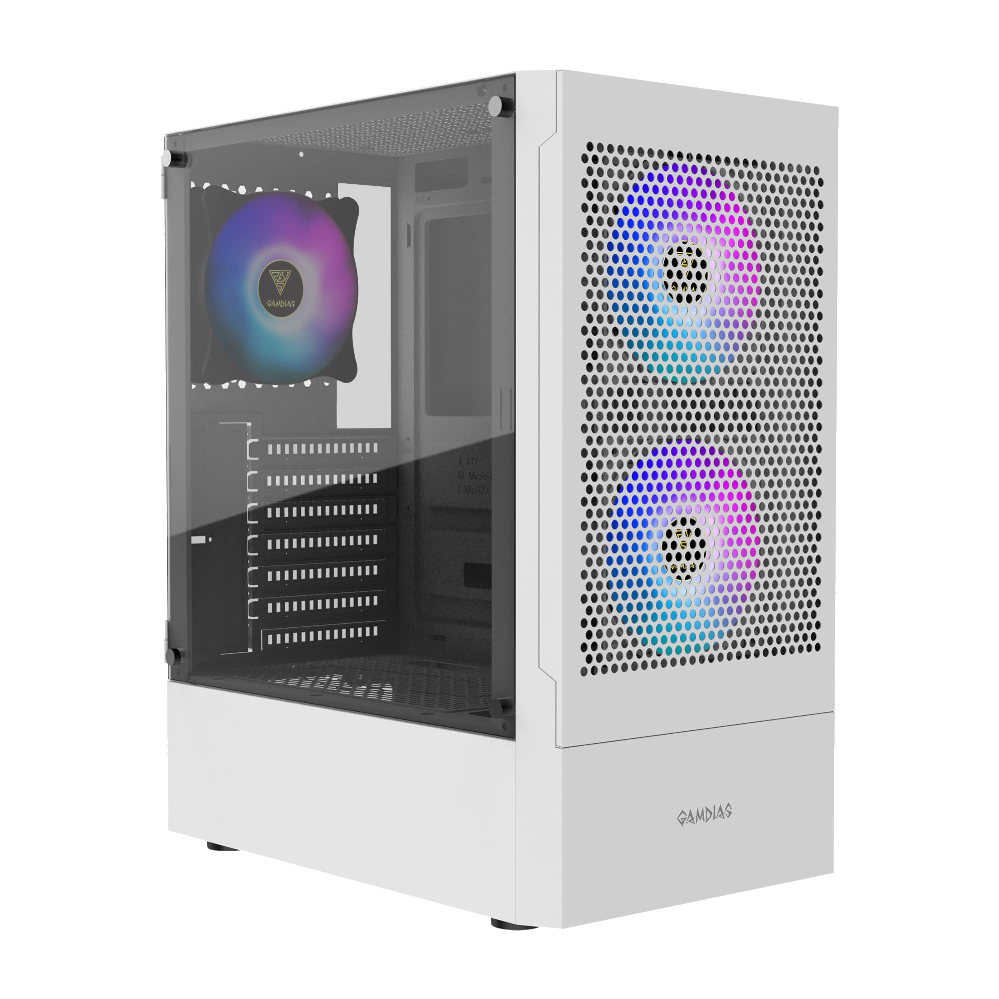 GAMDIAS White RGB Gaming ATX Mid Tower - $39.99