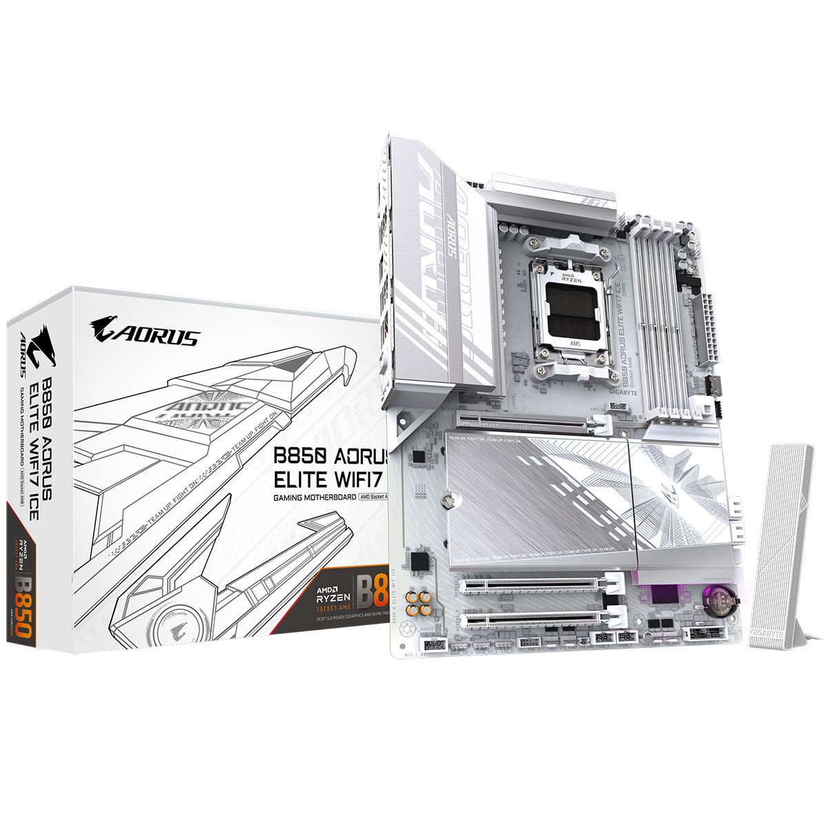 Gigabyte B850 Aorus Elite Ice, AMD 9600x, Samsung 990 PRO 1TB - $389.99