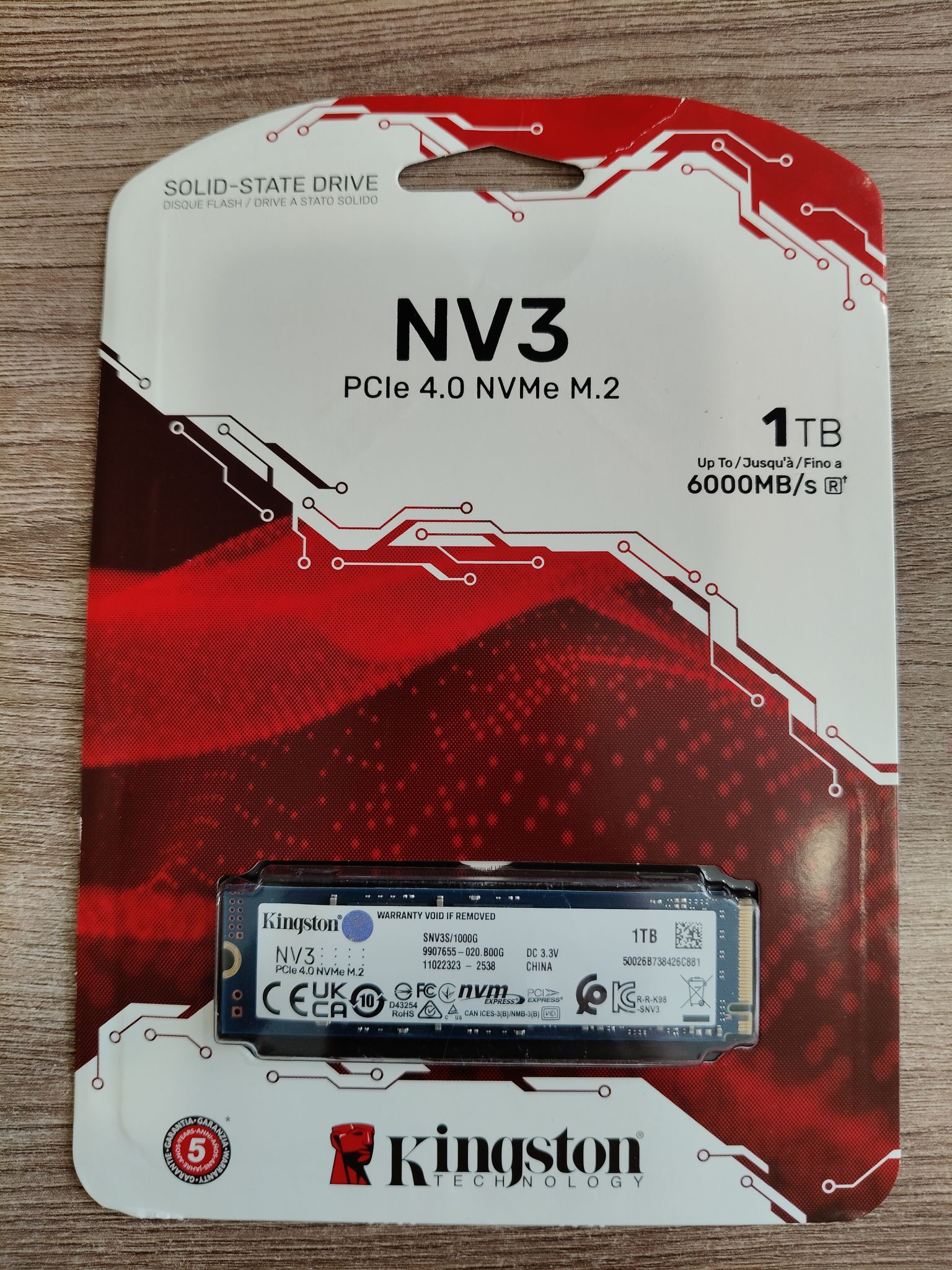 Kingston NV3 1TB M.2 NVMe SSD - $156.99