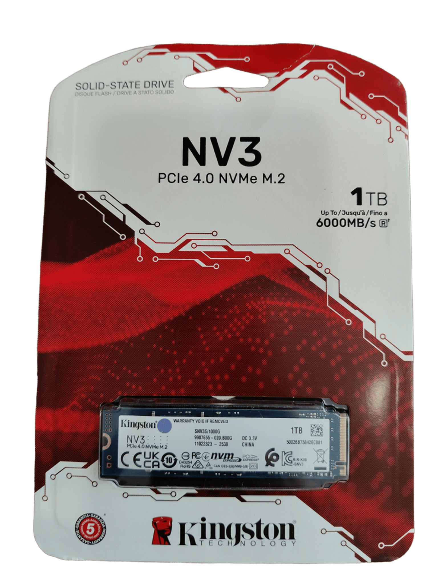 Kingston NV3 1TB M.2 NVMe SSD - $156.99
