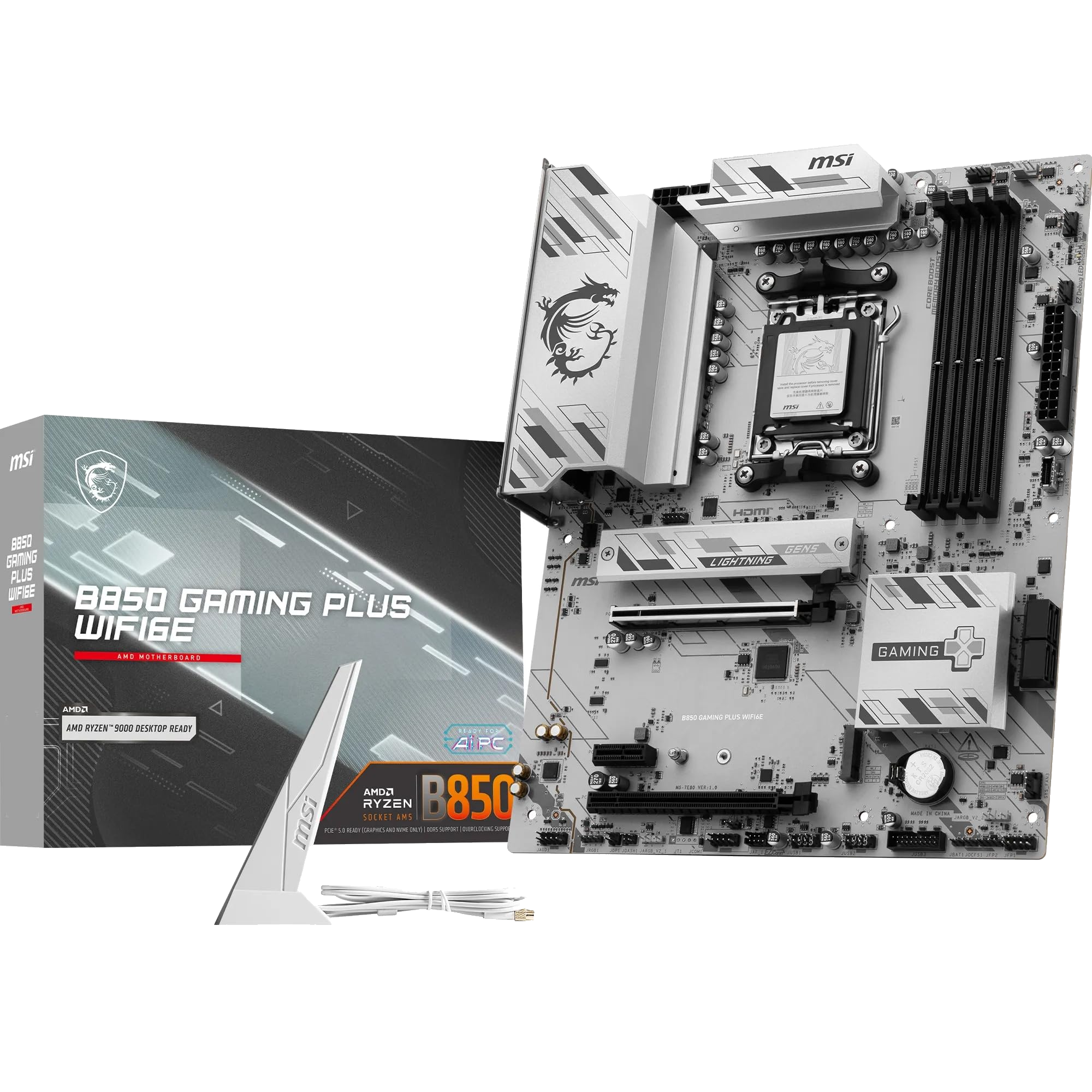 MSI B850 GAMING PLUS WIFI6E + Ryzen 5 9600X + Corsair CX750M - $254.99