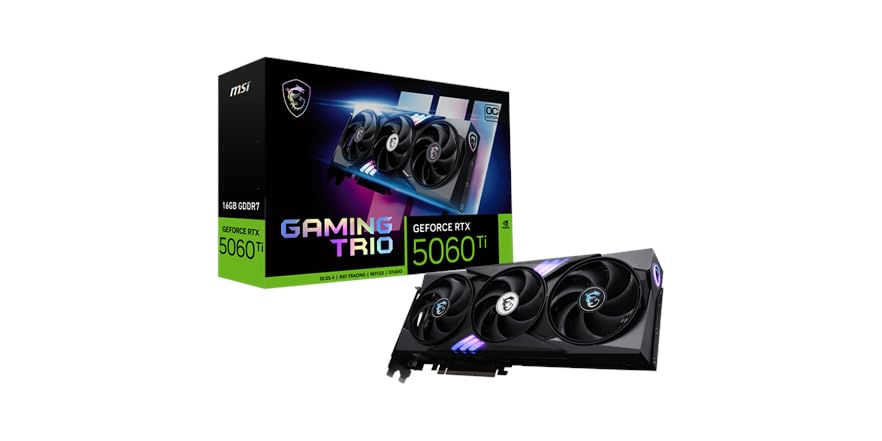 MSI GeForce RTX 5060 Ti 16G GAMING TRIO OC - $479.99
