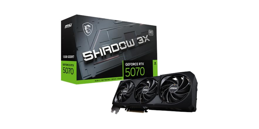 MSI GeForce RTX 5070 12G SHADOW 3X OC (Open Box) - $526.89