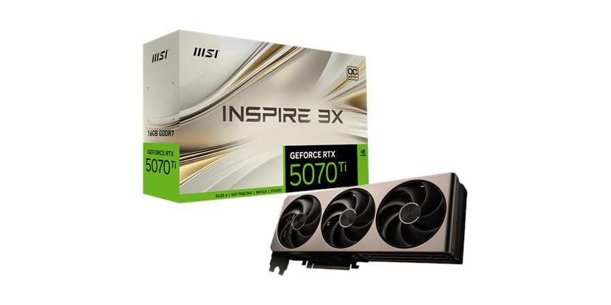 MSI GeForce RTX 5070 Ti 16G INSPIRE 3X OC - $850