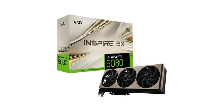 MSI GeForce RTX 5080 16G INSPIRE 3X OC - $1,199.99
