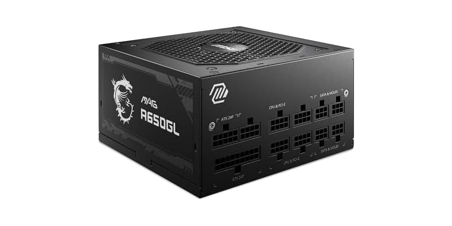 MSI MAG 650W 80 Plus Gold Power Supply - $48.99