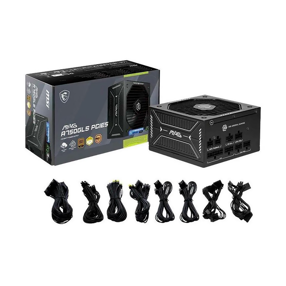 MSI MAG A750GLS PCIE5 750W ATX 3.1 Power Supply - $64