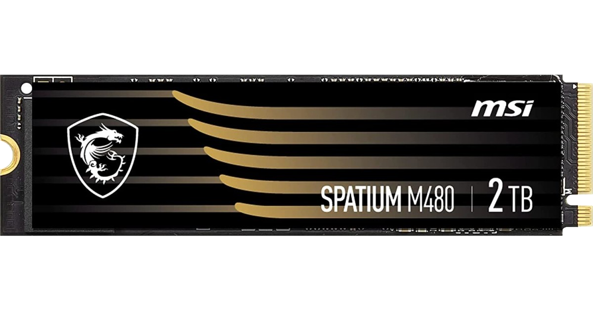 MSI SPATIUM M480 PRO PCIe 4.0 NVMe M.2 1TB SSD - $149.99