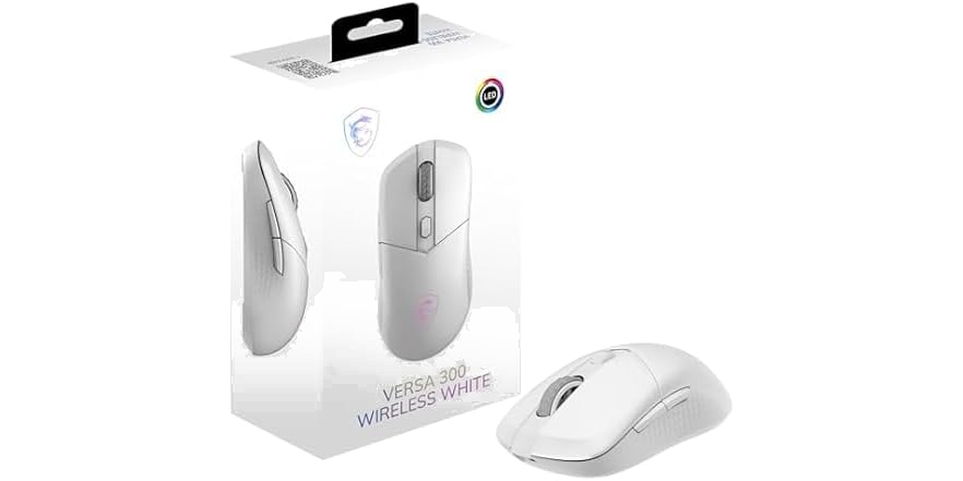 MSI Versa 300 Wireless White Gaming Mouse - $19.99