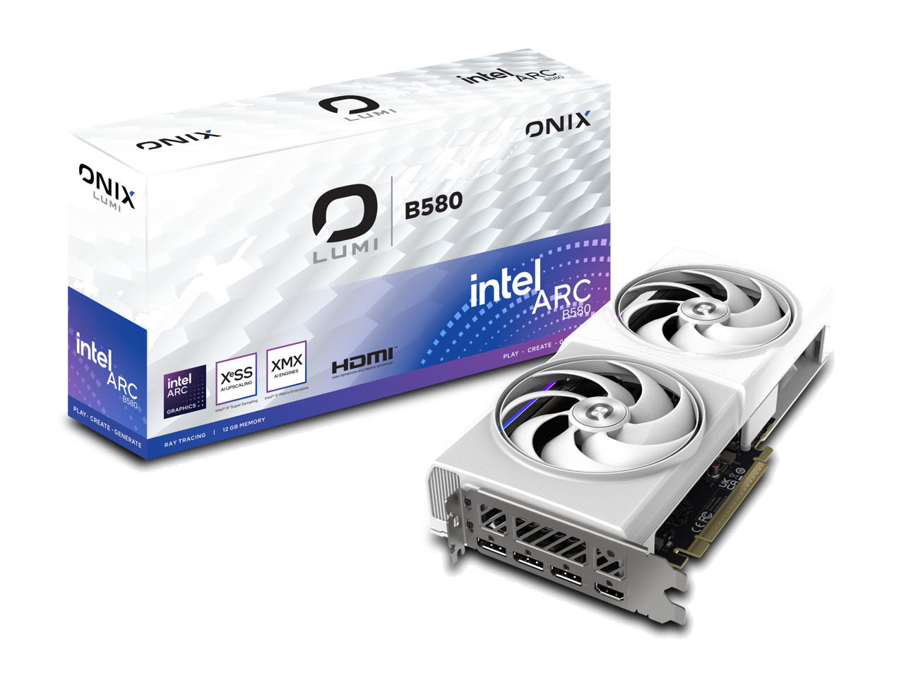 ONIX LUMI Arc B580 12GB White - $289.99