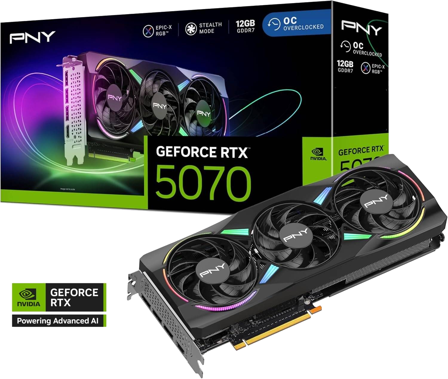 PNY RTX 5070 OC 12GB Triple Fan - $579.99
