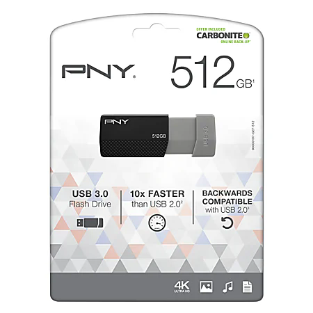 PNY USB 3.0 512GB Flash Drive Black - $60.92