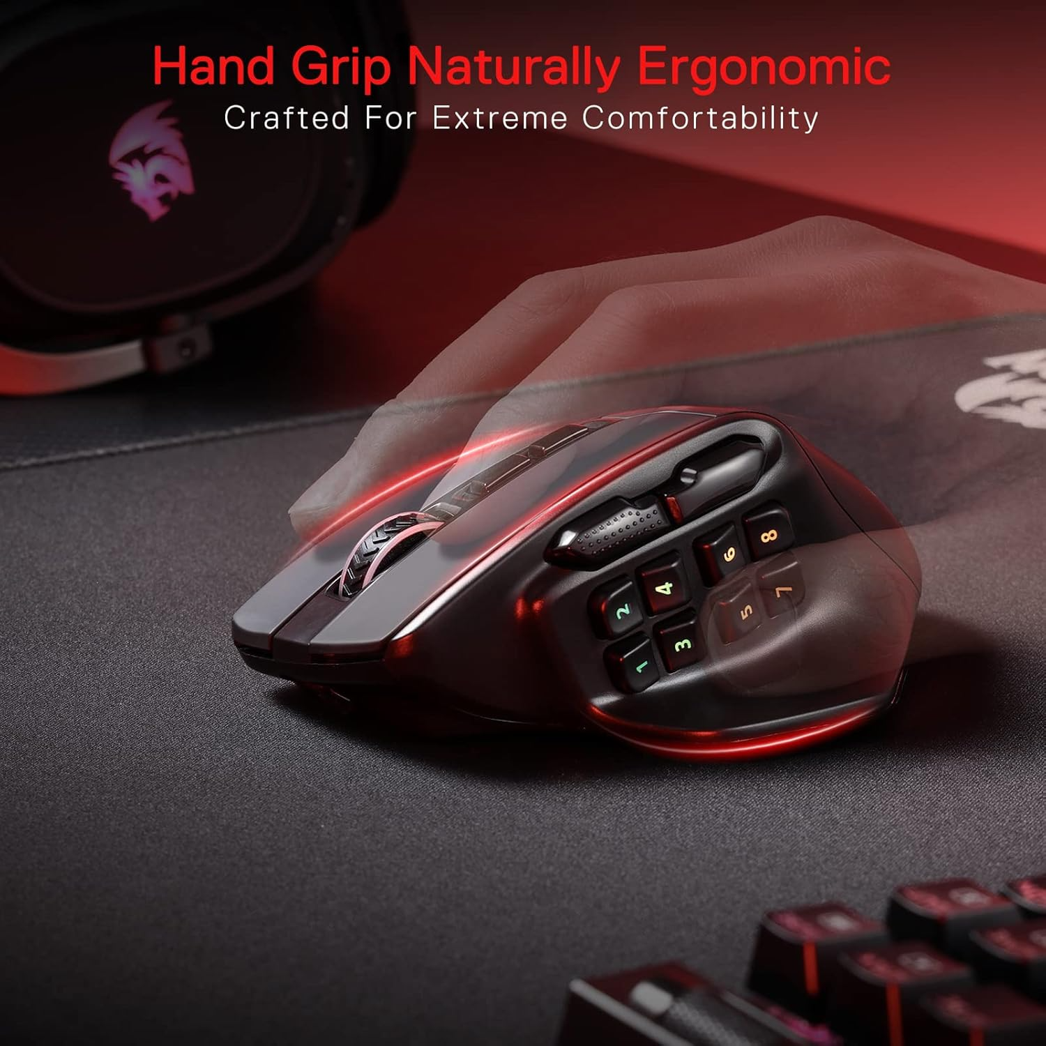 Redragon M811 Aatrox MMO Gaming Mouse - $19.99
