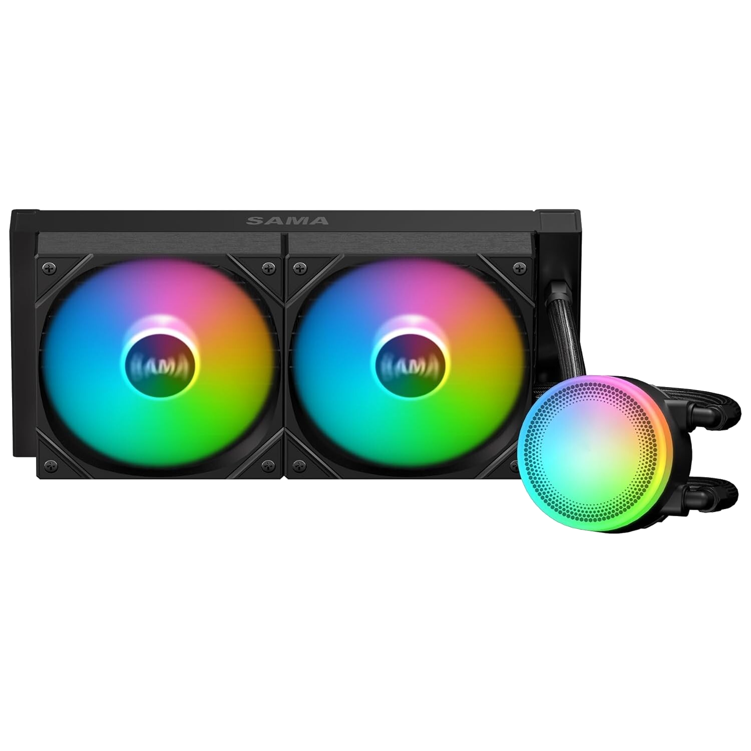 SAMA L40 CPU Liquid Cooler, 240mm AIO White - $29.99