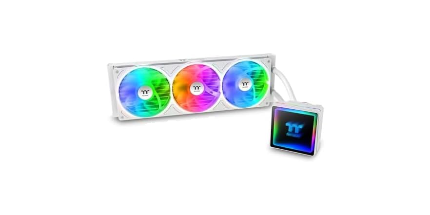 Thermaltake TH360 V3 ARGB CPU Liquid Cooler 360mm White - $39.99