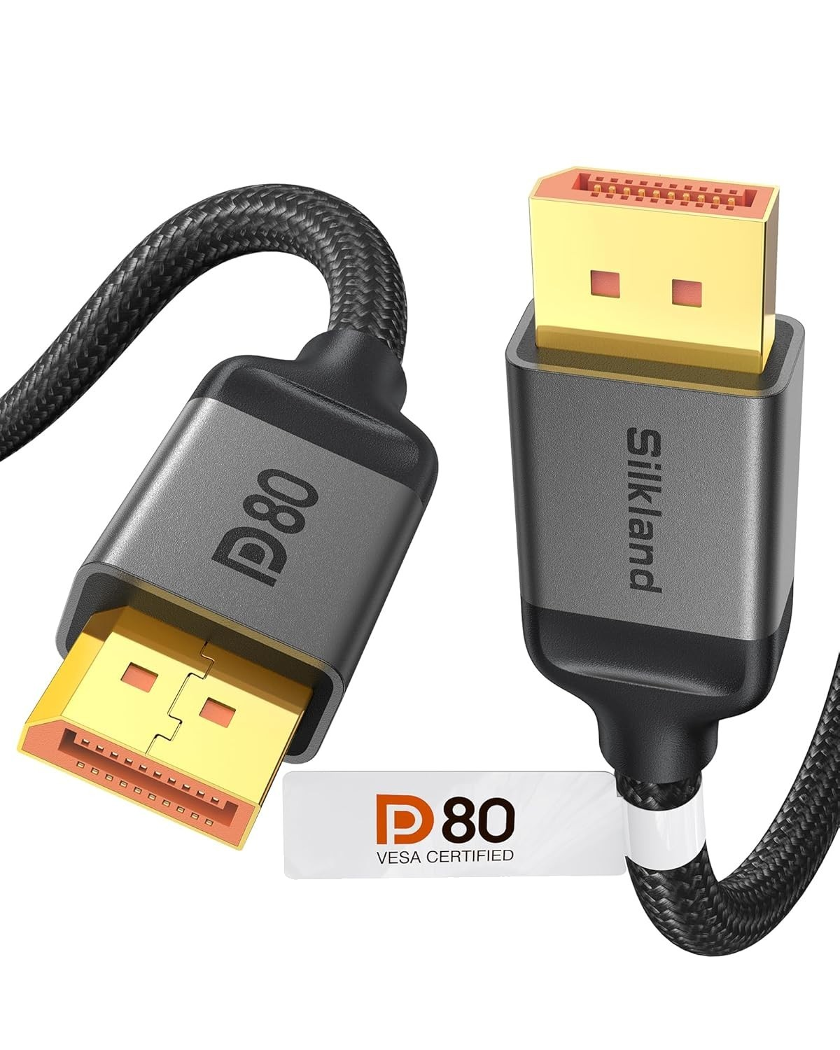 ZOF4MECQ 80Gbps VESA Certified DisplayPort Cable 6.6ft - $14.99